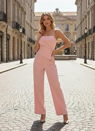 Lične stvari: Elegantni ženski kombinezon na tanke bretelice - Kroj: ravne, široke — 2