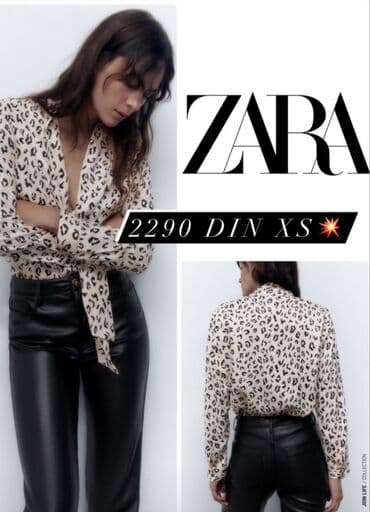 c a tunike: Zara, XS (EU 34), Viscose, Animal, color - Multicolored — 1