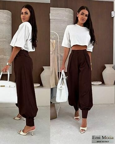 Lične stvari: Ženske elegantne pantalone sa dubokim strukom i širokim nogavicama — 2