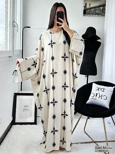 Sakoi: 💫Kaftan maxi haljina – Made in Italy - Kroj: širok, lepršav kaftan — 6