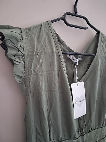 roma m: Haljina Just Woman – maslinasto zelena, veličina L/XL - Dužina: midi — 6