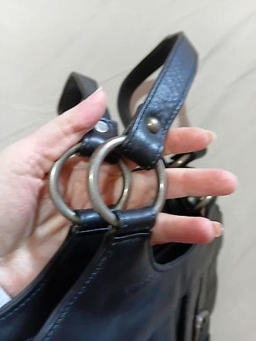 deichmann torbe: DIAMOND LINE ženska torba – crna, od prirodne kože - Materijal: meka — 8