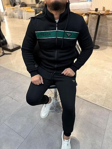 ski pantalone l: Komplet, M, Nike, bоја - Crna, Pamuk — 9