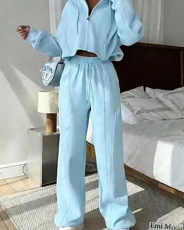 tech fleece l: Damski komplet trenerke – dukserica sa rajsferšlusom i široke — 4