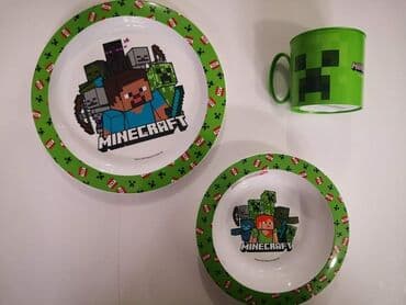 plisane igracke novi sad: Minecraft set (Tanjir, činija,šolja) Materijal: plastika Cena: 1400 — 1