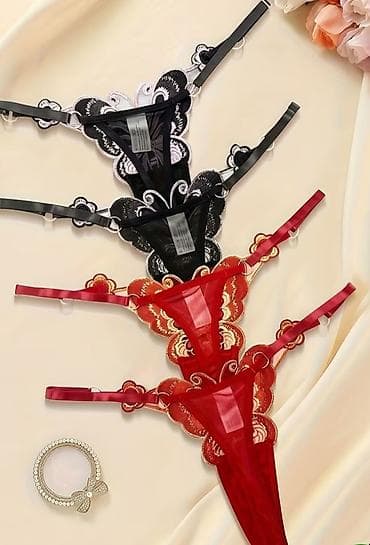 dsquared cipele: Ženske tange sa motivom leptira – luksuzna čipka i prozirni til - — 2