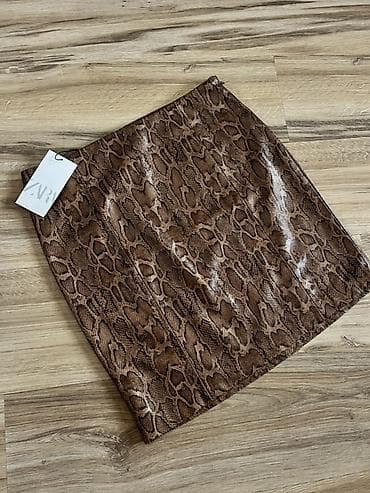 zara pantalone snizenje: ZARA mini suknja sa zmijskim printom - Brend: ZARA - Model: mini — 4