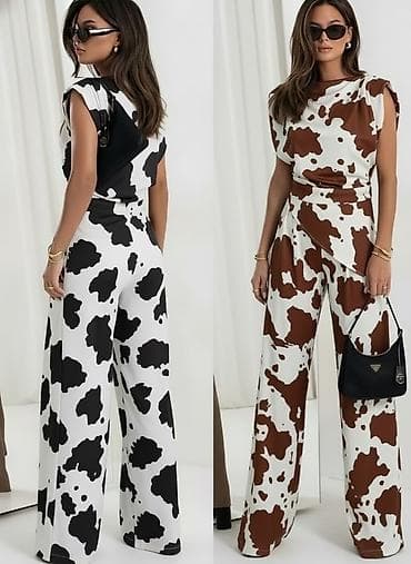 pantalone mango: 🔥Ženski komplet – top bez rukava i široke pantalone sa visokim — 1