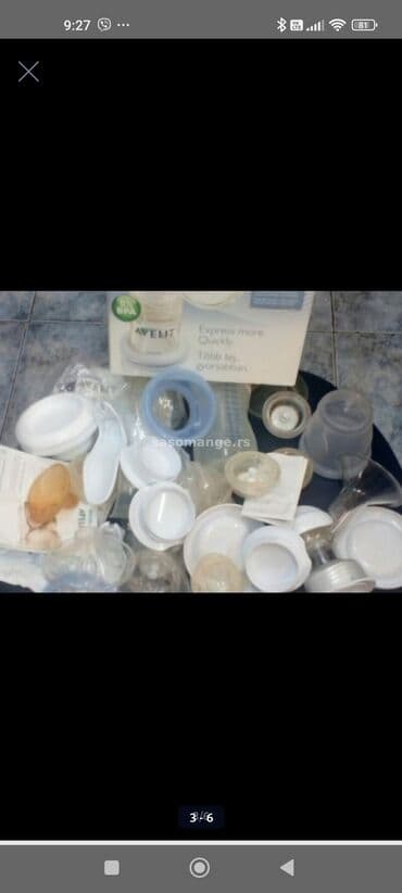 Delovi AVENT rucne pumpice 
Delovi su po 1000 d
Ispravni 

Mirjevo