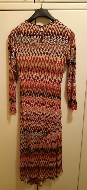 haljine sa belim vezom: PS Fashion XL, bоја - Braon, Poslovni, Dugih rukava — 3