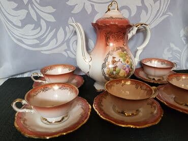 swarovski kristali cena: Komplet za kafu 1950g+ Waldershof Bavaria. Komplet za kafu,rucno — 5