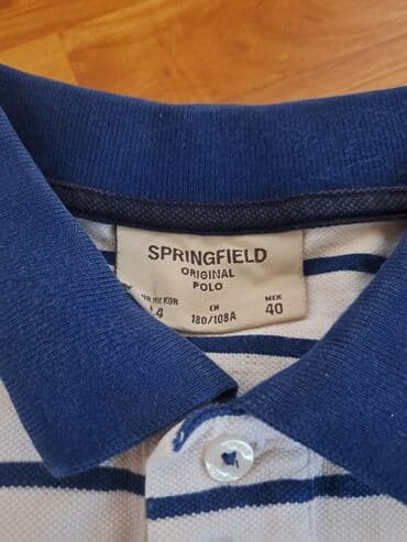 pantalone push up: Muska majca springfield bela sa teget detaljima nosena bez tragova — 2