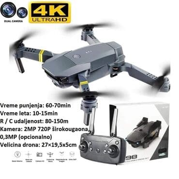 Cena 4700din Dron 998 PRO sa WiFi HD kamerom dolazi u fabrickom na lalafo.rs Cena 4700din Dron 998 PRO sa WiFi HD kamerom dolazi u fabrickom