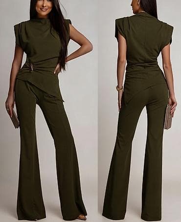 helanke sa kompresijom: 🔥Elegantni ženski komplet – top i pantalone sa širokim nogavicama ✅S M — 6