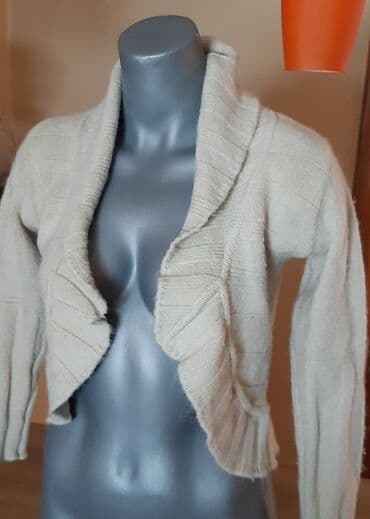 Women's Sweatshirts: M, Wool, Buckle, Stripes — 1