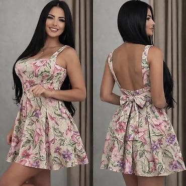 Dresses: Letnja ženska haljina na bretele sa floralnim printom - Kroj — 4