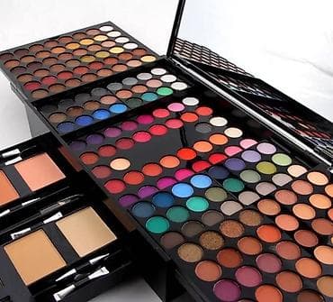 satenski komplet: Sminka Kofer sa sminkom Paleta sminke Set sminke 194 boje — 4