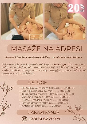 Masaže na adresi – Massage 2 Go Profesionalna mobilna masaža koja na lalafo.rs Masaže na adresi – Massage 2 Go Profesionalna mobilna masaža koja