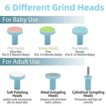 trimer za nokte za bebe: Cena 1400 dinara Komplet za negu bebe - Električna turpija za nokte za — 8