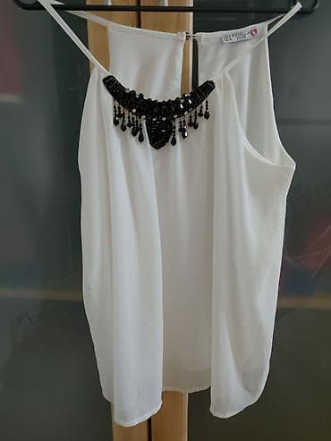 Venčanice i aksesoari: Wienella Sistina ženska bluza bez rukava - Model: elegantna bela — 1