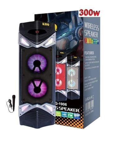 prodaja bluetooth zvucnika: KBQ-1906 Snaga 300w CENA **6490 din** KARAKTERISTIKE: Verzija — 1
