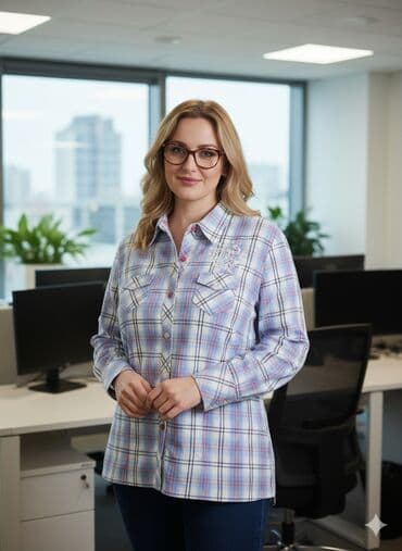 mango tunike: 4XL, Spandeks, Karirani, Prugasti, bоја - Šareno — 1