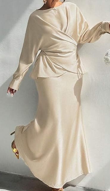 plus size: Duga elegantna satenska haljina Firerie (Curve kolekcija) - — 2