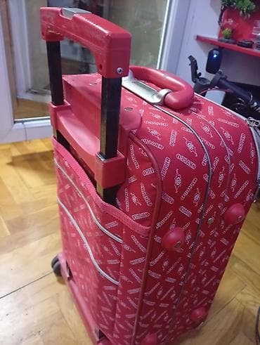 zenske putne torbe: Tvrdi putni kofer na točkiće – crveni, brend Gepardro/Polo Road — 7