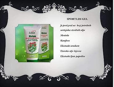 SPORTLIM GEL MELEM PROTIV BOLOVA♻️ Lokalnom upotrebom ☑️ na lalafo.rs SPORTLIM GEL MELEM PROTIV BOLOVA♻️ Lokalnom upotrebom ☑️