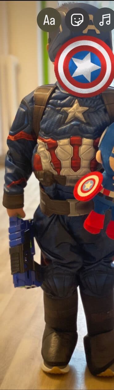farma igracke za decu: Original Marvel Captain America kostim za decu do 3-4 godine, xs — 5