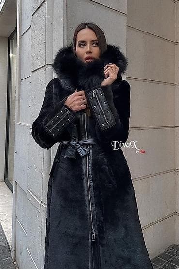 jakna svicarski znak: DivaX by Iva – Montoni kaput “14MB Model” - Boja: crna - Duga silueta — 1