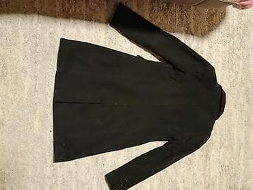 jakna perje: Elegantni ženski kaput – crni, klasičnog kroja, dužine do iznad — 2