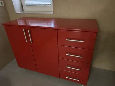 ormaric za kupatilo iznad ves masine: Komoda crvena odlicno stanje, nema ostecenja 120x90x45 — 2
