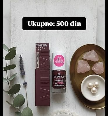 Set šminke za usne i obraze - Maybelline SuperStay Vinyl Ink – tečni