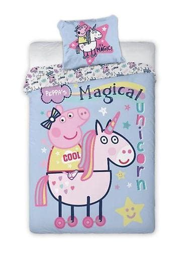 Baloo posteljina za decu – Pepa Prase Magical Unicorn, set 140x200 cm