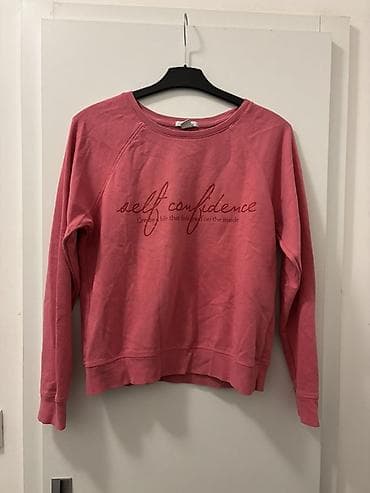 Ženska dukserica sa natpisom “self confidence” - Boja: koralno/roze -