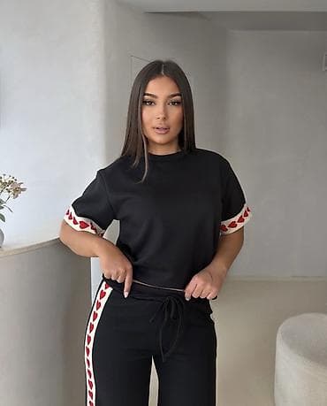 ps kozne pantalone: ❤️Top komplet – majica i pantalone sa srcima — 6