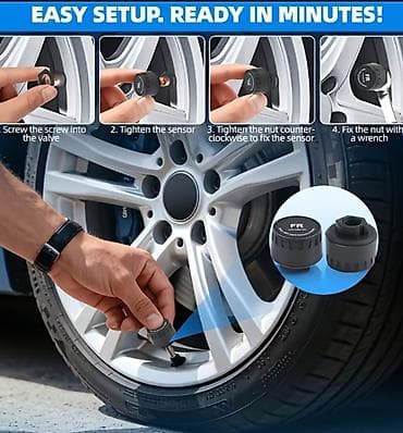Auto oprema: Solarni TPMS – sistem za nadzor pritiska u gumama - Real-time — 3