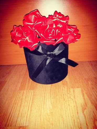 ukrasi od stiropora za novu godinu: Satenske ruze 100 din komad — 1