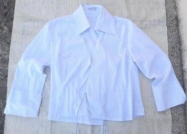 pamučne haljine tunike: L (EU 40), Cotton, color - White — 1
