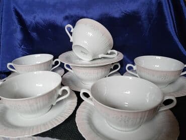 silikonski set za kuhinju: Cinije za supe,corbe itd.Eschenbach porcelan Bavaria 1960g+. Cinije 6 — 2