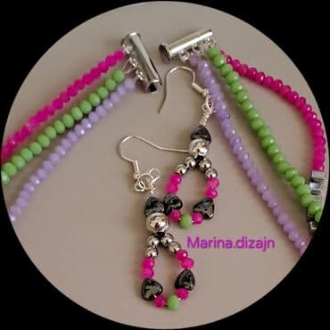 push up helanke za trening: Handmade, Set: Necklace, Material: Beads — 3