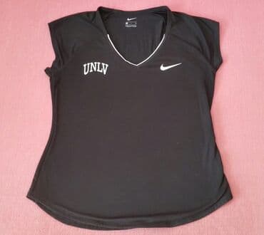 andrija jo majice: Nike DRI-FIT crna majica Crna sa belim detaljima Kratak rukav Punije — 1