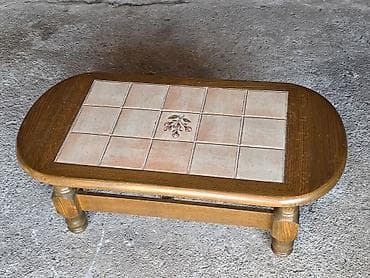 namestaj nova forma врање – слике: Drveni klub sto sa keramičkim pločicama - Materijal: masivno drvo — 7