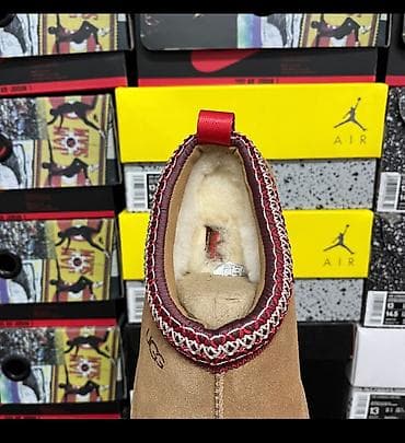 holandske klompe: UGG platforme papuče / klompe u camel boji, izrađene od mekog — 6