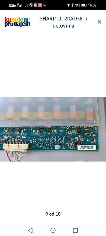 obicna antena za tv: SHARP LC-20AD5E – delovi za TV Dostupni originalni moduli i — 10