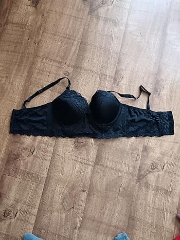 Brushalteri, Bralete: Crni ženski brushalter sa čipkom – balkonet/longline model - Boja — 2