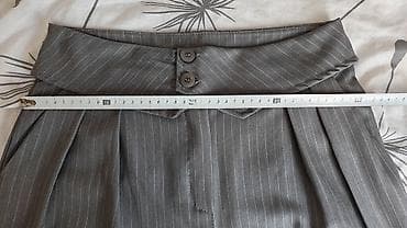kupi lil solid me: Ženske široke pantalone sa prugama i preklopnim pojasom - Boja — 6