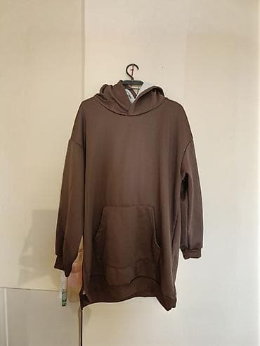 Kape i aksesoari: Uniseks duks sa kapuljačom – braon - Klasičan kroj sa spuštenim — 1