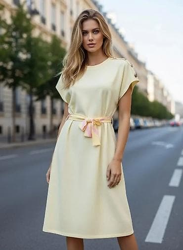 Haljine: Haljina Emi Moda – Made in Italy - Model: ravna midi haljina sa — 3